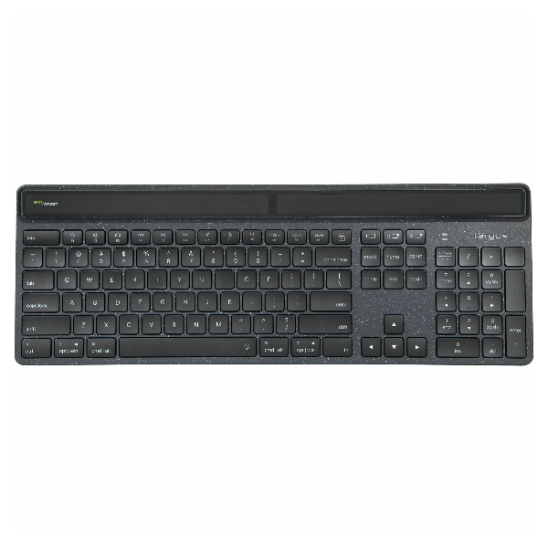 Targus teclado ecoSmart de recolección de energía sostenible-AKB868US teclado negro inalámbrico Bluetooth BLE 5.0 para portátil y PC