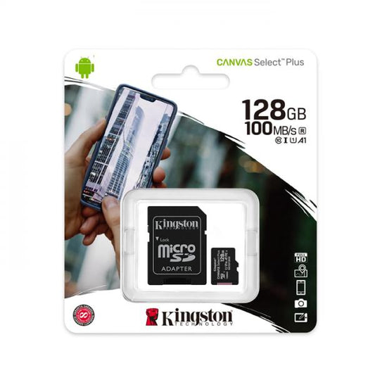 MEMORIA MICRO SD 128GB KINGSTON CANVAS SELECT 100R A SDCS2/128GB