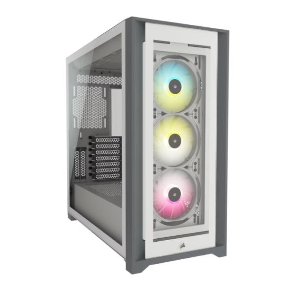 CASE GAMING RGB CORSAIR iCUE 5000X MID TOWER VENTILADORES 3 DE 120MM CON VIDRIO LATERAL Y FRONTAL CC-9011213-WW