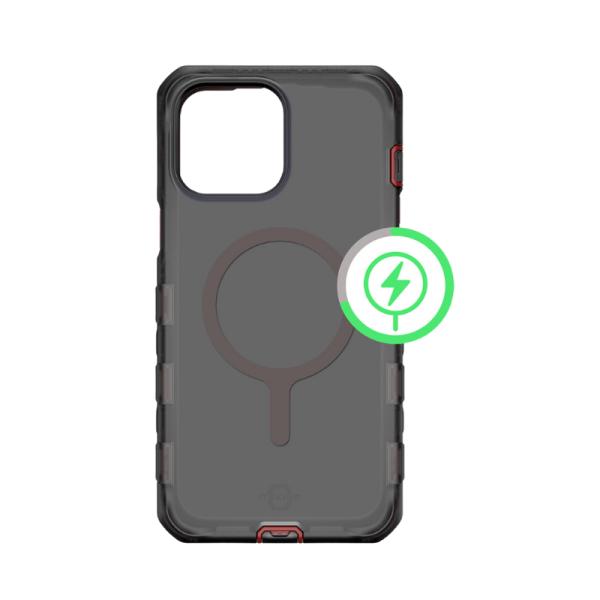 ITSKINS CASE FOR APPLE IPHONE 14 PRO MAX (6.7") VAULT R // FROST WITH MAGSAFE back view