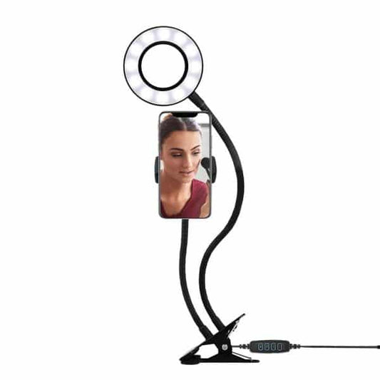Anillo De Luz Para Selfie Argom Clip-On Pro 9300 Arg-Lp-9300Bk