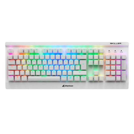 TECLADO GAMING RGB SHARKOON SKILLER SGK3 MECÁNICO ALÁMBRICO USB INGLÉS SWITCH ROJO 4044951031221