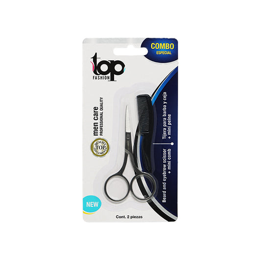 Tijera P/ Barba Y Cejas+Mini Peine