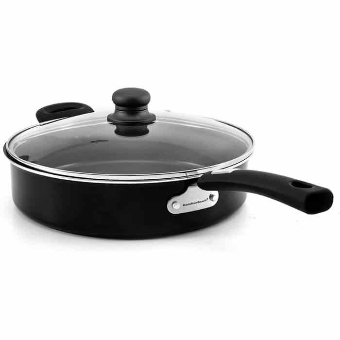 Hamilton Beach Sarten Antiadherente 28Cm | 11" Borde Acampanado 3.0Mm C/Tapa Haa106