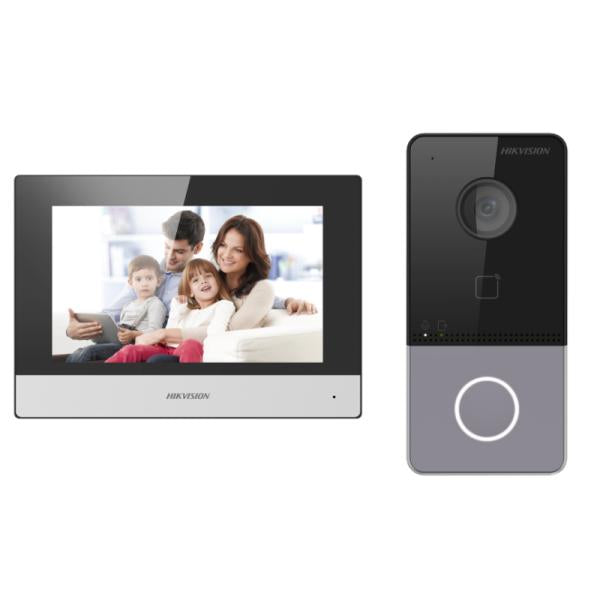 CONTROL DE ACCESO IP HIKVISION video intercom kit for villa or house. only one call button; DS-KV6113-WPE1 x1;/DS-KH6320-WTE1 x1 / PSU x2 - DS-KIS603-P 305303632