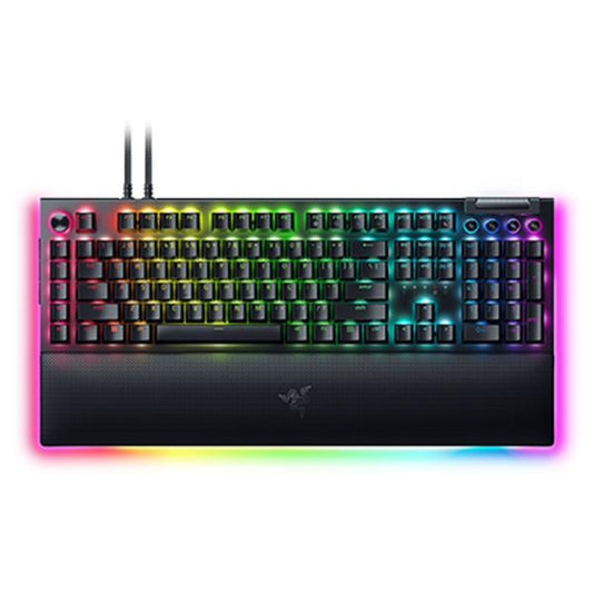 TECLADO GAMING RGB RAZER BLACKWIDOW V4 PRO MECÁNICO ALÁMBRICO USB INGLÉS SWITCH AMARILLO RZ03-04681900-R3U1