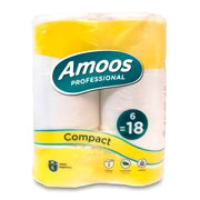 Amoos papel higienico compact doble hoja 266 H 18 rollos paq x 1 -H623212.0 packaging