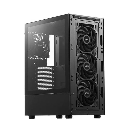 CASE GAMING XPG VALOR MESH MID TOWER VENTILADORES 4 DE 120MM CON VIDRIO LATERAL VALORMESHMT-BKCWW