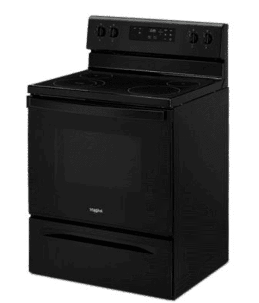 Cocina Eléctrica Al Piso 30" Con 4 Quemadores Negro Whirlpool