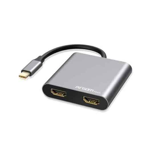 Hub Argom 4 In 1 Type-C One Axess 2Xhdmi/4Ktype-C/Usb Pd Arg-Ub-0182