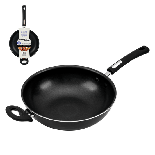 Hamilton Beach Wok Antiadherente 12" Borde Acampanado 3.0Mm Haa112