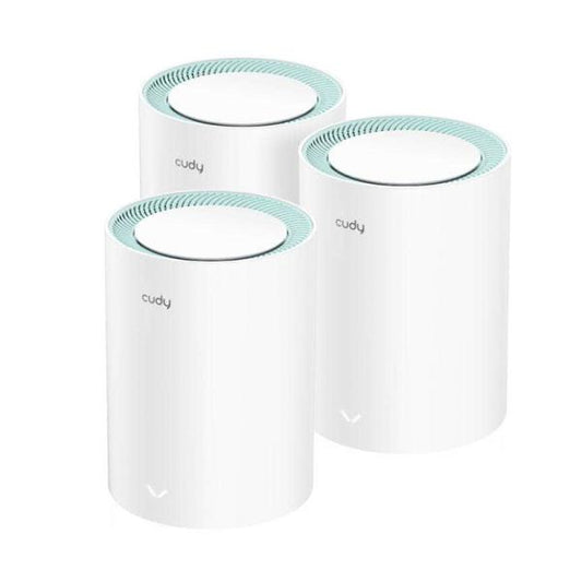 SISTEMA WIFI CUDY M1300(3-PACK) AC1200 WI-FI GIGABIT MESH REPEATER SOLUTION 3PACK