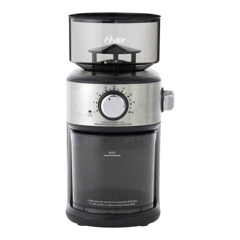 Molino de café automatico hasta 18 tazas OSTER con sistema automático y 18 niveles de molienda ajustables