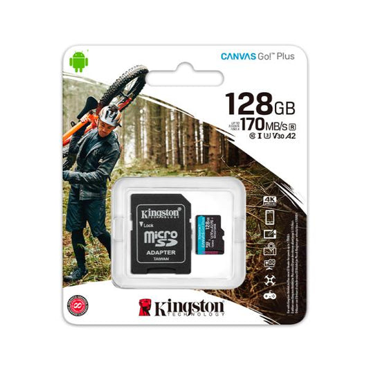 MEMORIA MICRO SD 128GB KINGSTON CANVAS GO PLUS 170R SDCG3/128GB