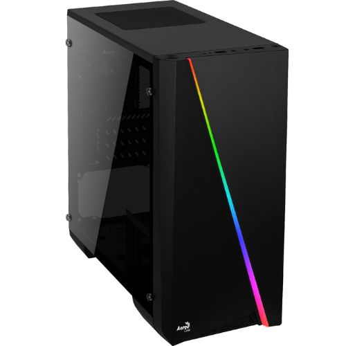 CASE GAMING RGB AEROCOOL CYLON MINI MINI TOWER VENTILADOR 1 DE 80MM CON VIDRIO LATERAL ACCM-PV12013.11