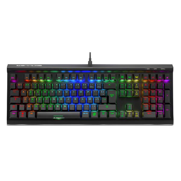 TECLADO GAMING RGB SHARKOON SKILLER SGK60 MECÁNICO ALÁMBRICO USB INGLÉS SWITCH MARRÓN 4044951030071