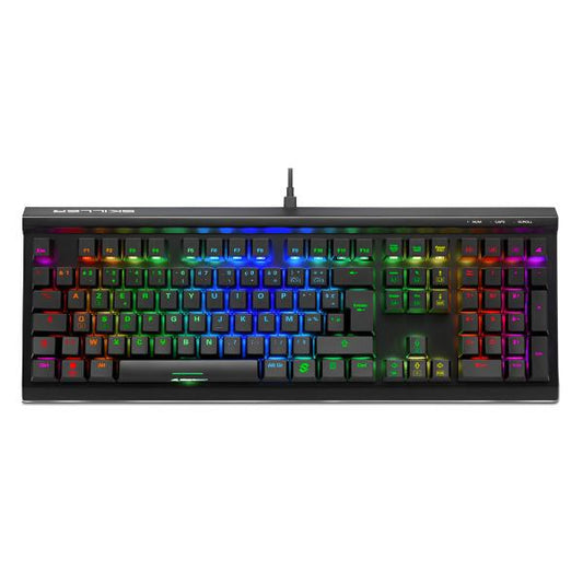 TECLADO GAMING RGB SHARKOON SKILLER SGK60 MECÁNICO ALÁMBRICO USB INGLÉS SWITCH MARRÓN 4044951030071