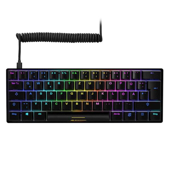 TECLADO GAMING RGB SHARKOON SKILLER SGK50 S4 TKL MECÁNICO ALÁMBRICO USB INGLÉS SWITCH AZUL 4044951033836