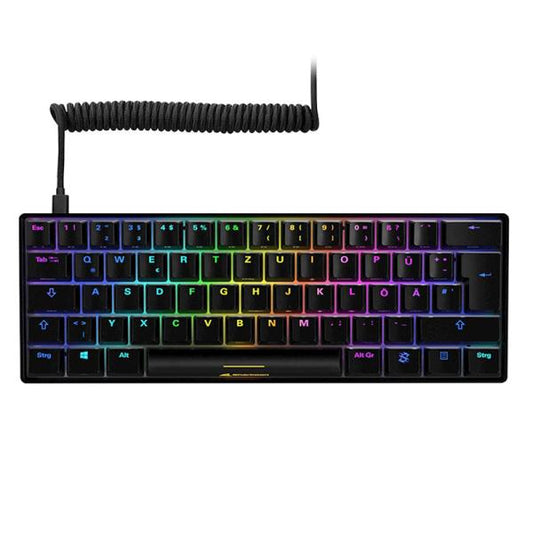 TECLADO GAMING RGB SHARKOON SKILLER SGK50 S4 TKL MECÁNICO ALÁMBRICO USB INGLÉS SWITCH AZUL 4044951033836