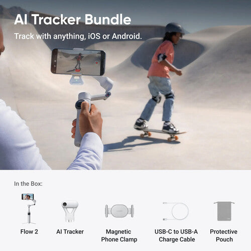 INSTA360 FLOW 2 AI TRACKER BUNDLE GRAY INS-FW2-TCK-GR