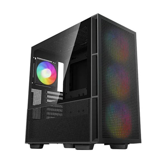 CASE GAMING RGB DEEPCOOL CH560 MID TOWER 3 VENTILADORES DE 140MM Y 1 DE 120MM CON VIDRIO LATERAL Y MALLA FRONTAL R-CH560-BKAPE4-G1