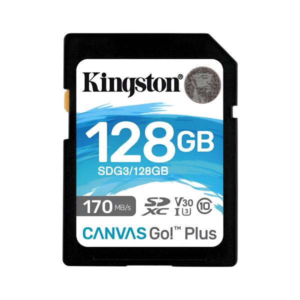 MEMORIA SD 128GB KINGSTON SDXC CANVAS GO PLUS 170R C10 SDG3/128GB