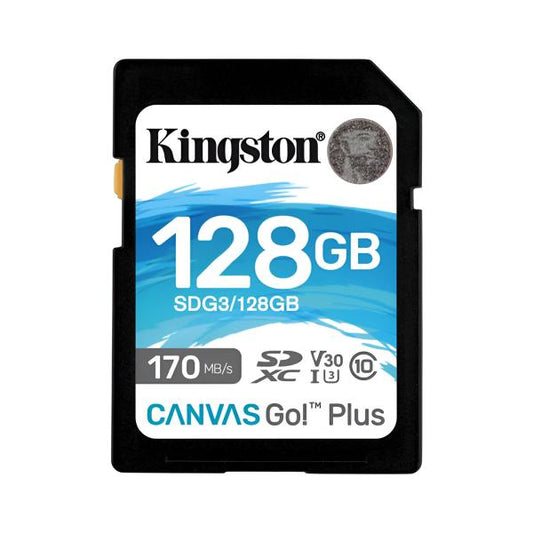 MEMORIA SD 128GB KINGSTON SDXC CANVAS GO PLUS 170R C10 SDG3/128GB
