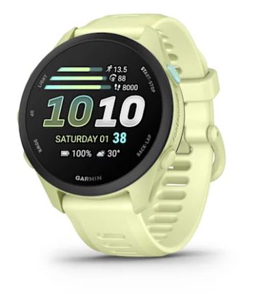 Reloj inteligente GARMIN Forerunner 70, GPS, Citron con pantalla táctil AMOLED y monitoreo de salud.
