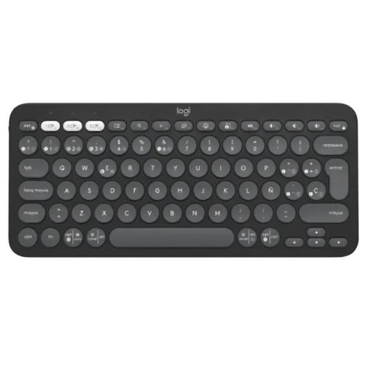 TECLADO LOGITECH PEBBLE KEYS 2 K380S MEMBRANA INALÁMBRICO BLUETOOTH ESPAÑOL 920-011783