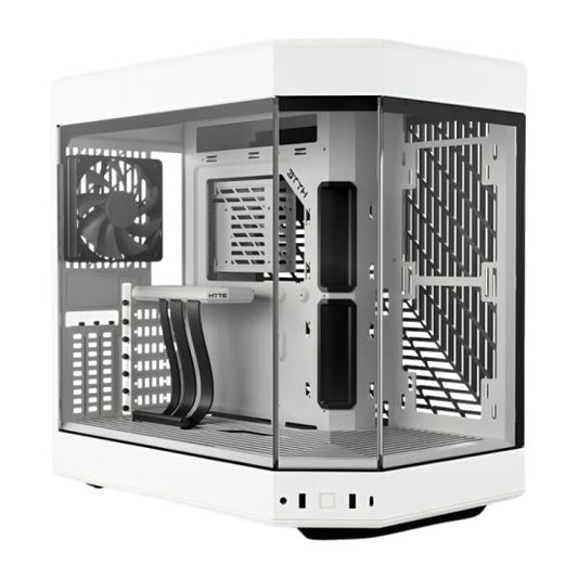 CASE GAMING HYTE Y60 MID TOWER VENTILADORES 3 DE 120MM CON VIDRIO FRONTAL, LATERAL Y ESQUINA CS-HYTE-Y60-WW