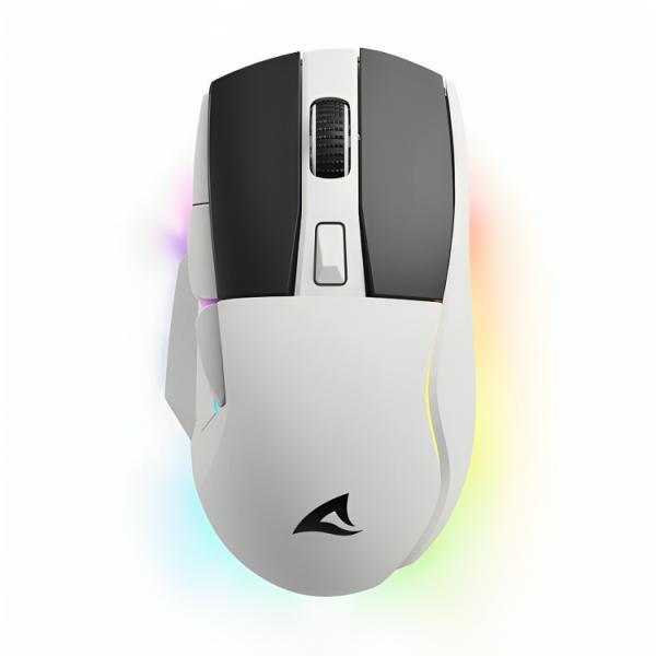 MOUSE GAMING RGB SHARKOON SGM50W INALÁMBRICO 2.4 GHZ 6400 DPI 4044951040247