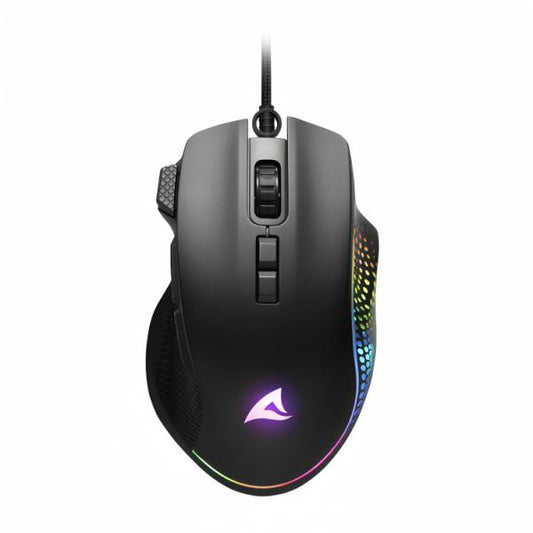 MOUSE GAMING RGB SHARKOON SHARK FORCE 3 ALÁMBRICO USB 12800 DPI 4044951040254