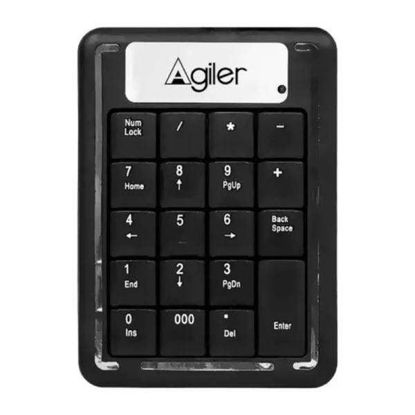 TECLADO NUMÉRICO AGILER MEMBRANA ALÁMBRICO INGLÉS AGI-9823