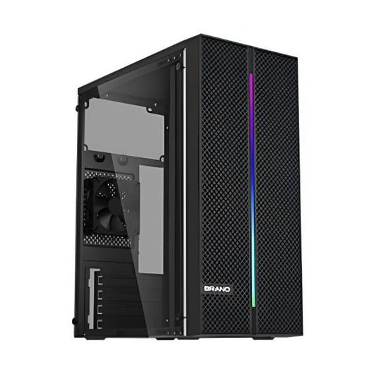 CASE GAMING EAGLE WARRIOR CM26KTRA001C  MINI TOWER SIN VENTILACIÓN INCLUIDA CON PANEL ACRÍLICO LATERAL Y BARRA DE LUZ CON FUENTE DE PODER 600W
