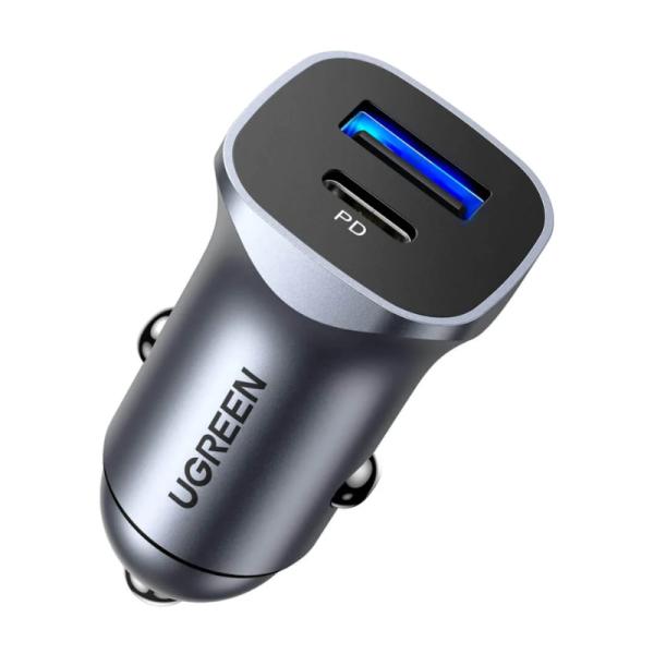 CARGADOR DE CARRO UGREEN CD130 USB-C Y USB-A  30780