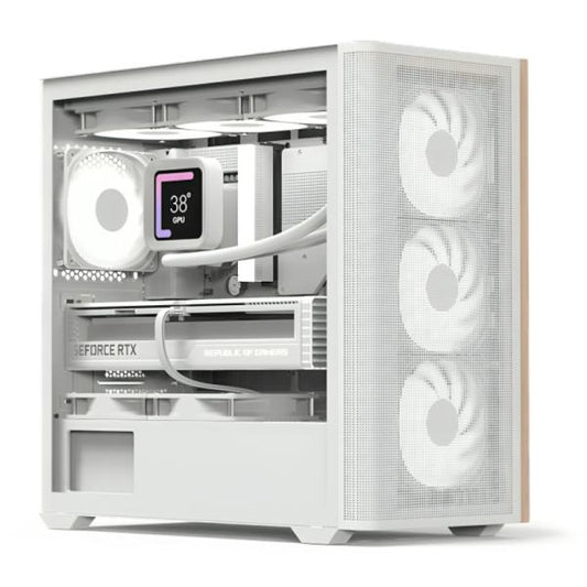 CASE GAMING RGB AEROCOOL D301A MINI TOWER VENTILADORES 4 DE 120MM CON VIDRIO LATERAL Y MALLA FRONTAL D301A-G-WT-V2