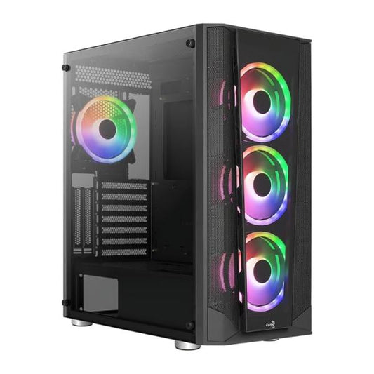 CASE GAMING RGB AEROCOOL TERN MINI MINI TOWER VENTILADORES 4 DE 120MM CON VIDRIO LATERAL Y MALLA FRONTAL TERN MINI-G-BK-V1 ACCS-ES04043.11