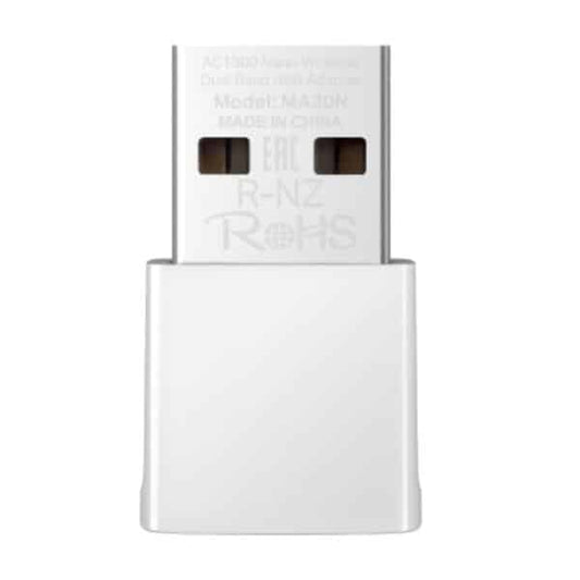 ADAPTADOR DE RED MERCUSYS MA30N(US) DUAL BAND USB 2.0  867 MBPS (5 GHz) + 400 MBPS (2,4 GHz)