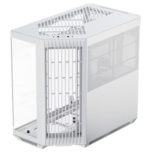 CASE APNX V1-WT-V1 MID TOWER SIN VENTILACIÓN INCLUIDA CON VIDRIO LATERAL Y MALLA FRONTAL ANGULADA APCM-VI01003.21