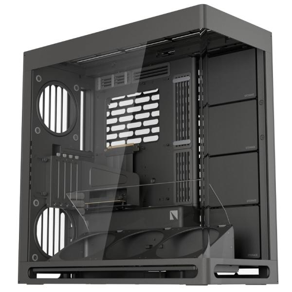 CASE GAMING HAVN HS 420 VGPU MID TOWER SIN VENTILACIÓN INCLUIDA CON VIDRIO PANORÁMICO FRONTAL Y LATERAL HVN-CA-HS420-08