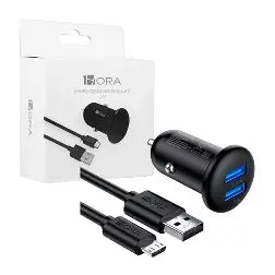 COMBO CARGADOR PARA AUTO V8 2.1M 1HORA GAR111 NEGRO