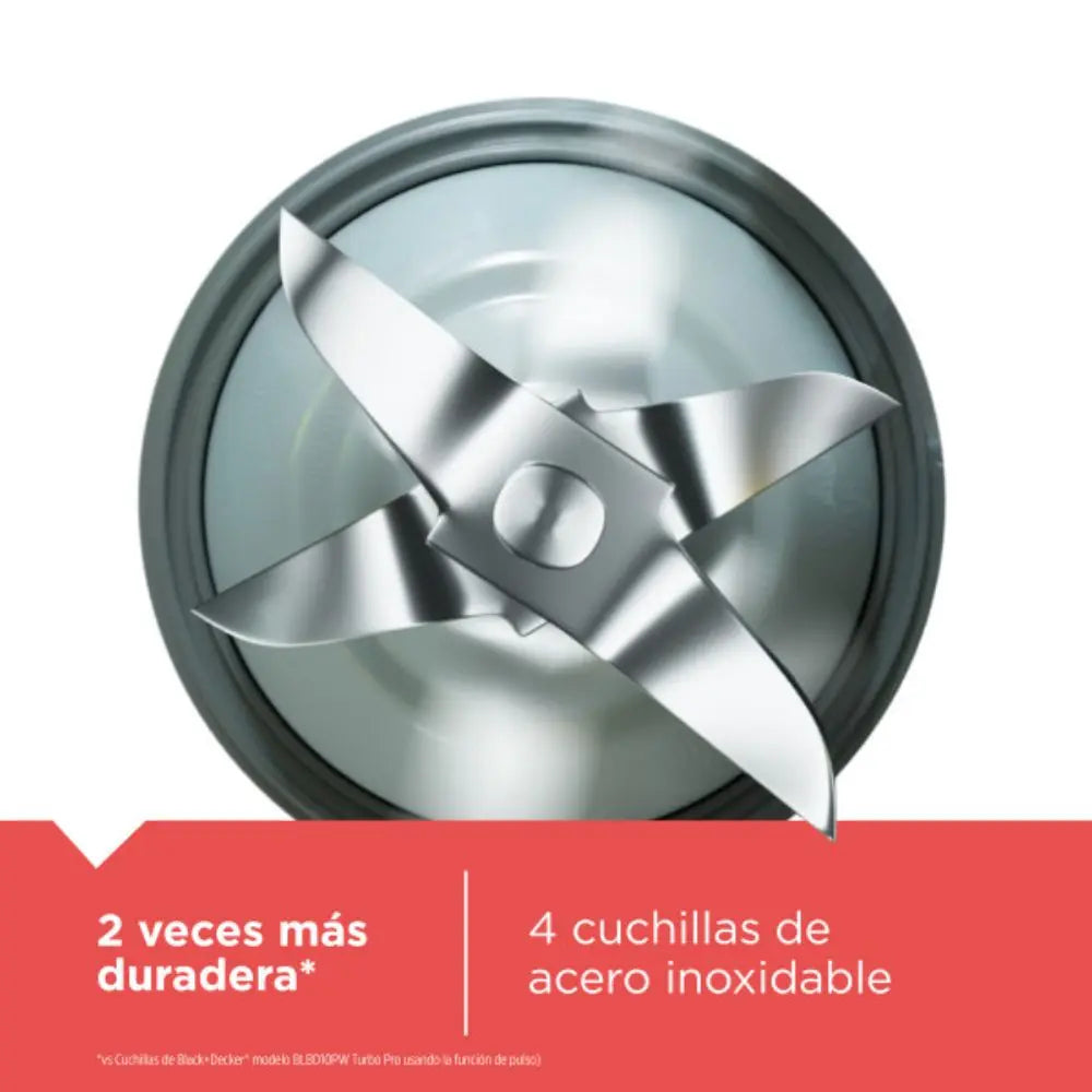 Licuadora 8 Vel+ Pulso 1.5 Ltrs 2 Jarras Vidrio-Plastico 700W Negra Black & Decker Bl0876-3Bdla