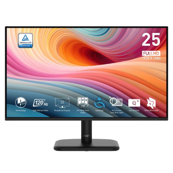 MONITOR GAMING MSI PRO MP251L E2 24.5" PLANO 1920 X1080 120 HZ ANTI-GLARE HDMI Y VGA 9S6-3PD2CM-021