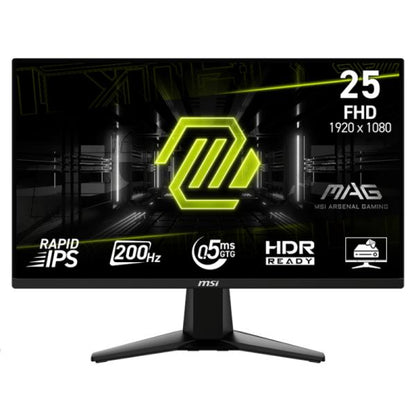 MONITOR GAMING MSI MAG 255F E20 24.5" PLANO 1920 X 1080 200 HZ ANTI-GLARE HDMI Y DP 9S6-3BC21M-046
