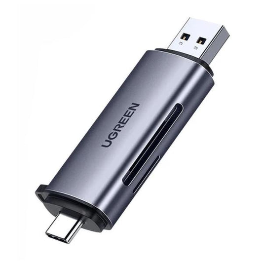 LECTOR DE TARJETAS 2 EN 1 UGREEN CM185 SD/TF USB-C Y USB-A 5GBPS 50706