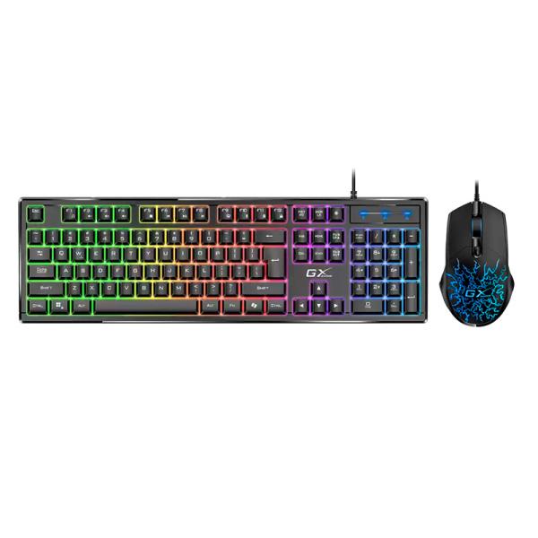 TECLADO Y MOUSE GAMING RGB GENIUS SCORPION KM-GX3 ALAMBRICO USB ESPAÑOL 31330011401