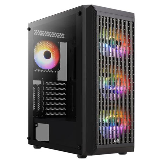 CASE RGB AEROCOOL BEAM-G-BK-V2 TORRE MEDIA ACERO CON PANEL LATERAL DE VIDRIO Y 3 ABANICOS FRONTALES Y 1 ABANICO TRASERO ACCM-PV37043.11