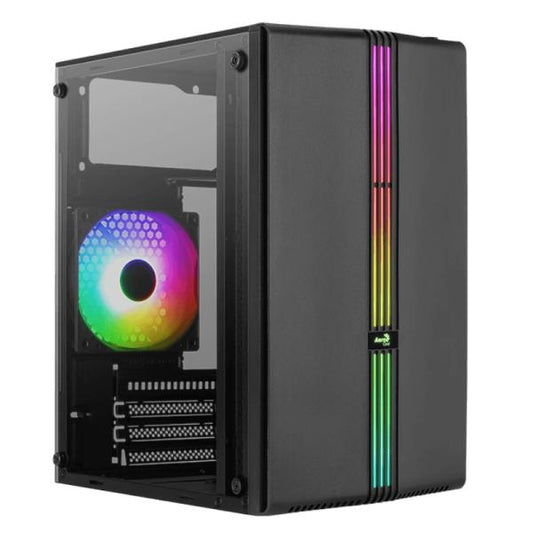 CASE RGB AEROCOOL EVO MINI-G-BK-V1 TORRE PEQUEÑA ACERO CON PANEL LATERAL DE VIDRIO TEMPLADO CON ABANICO TRASERO ACCS-PV42013.11