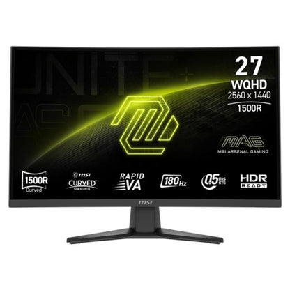 MONITOR GAMING MSI MAG 275CQF E18 27" CURVO 2560 X 1440 180HZ ADAPTIVE-SYNC DP Y HDMI 9S6-3CE91H-004