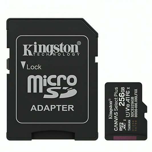 MEMORIA MICRO SD 256GB KINGSTON SDCS3/256GB CLASE 10 UHS-I U3 150 MB/S PARA DISPOSITIVOS Y CAMARAS ANDROID